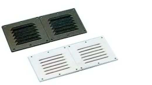 Allpa Kunststoff Lüftungsgitter, 255x115mm, Weiß