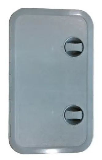 Allpa Kunststoff-Luke, 243x606mm, 2x Verschluß, 180°, Grau