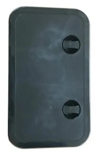 Allpa Kunststoff-Luke, 243x606mm, 2x Verschluß, 180°, Weiß