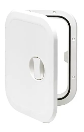 Allpa Kunststoff Luke, 373x270mm, 1x Verschluß, 180°, Weiß