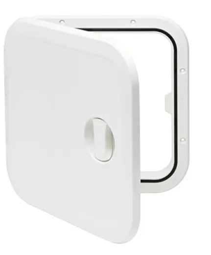 Allpa Kunststoff Luke, 373x373mm, 1x Verschluß, 180°, Weiß
