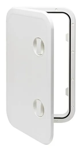 Allpa Kunststoff Luke, 606x357mm, 2x Verschluß, 180°, Weiß
