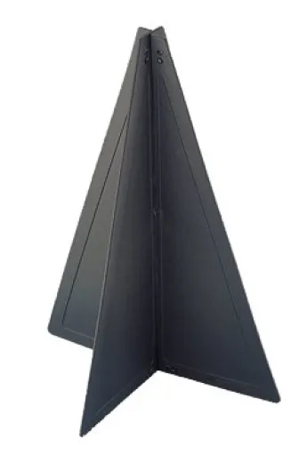 Allpa Kunststoff Signalkegel, Zusammenlegbar, 460x330mm, Schwarz