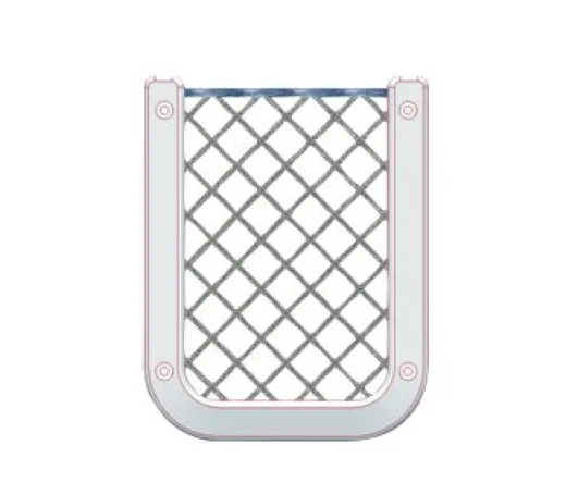 Allpa Kunststoff Staukasten, Weiß, Mit Schwarzem Eleastischem Netz, Abm. 126x98mm