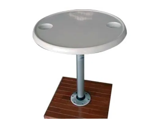 allpa Kunststoff Tisch Satz Ø610mm mit Aluminium Tischbein H686mm und Fuß