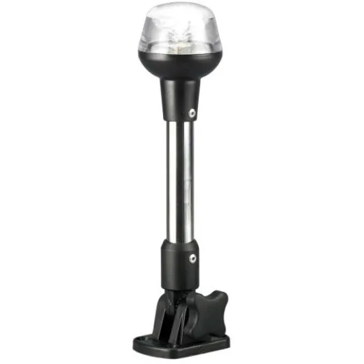 Allpa Led Navigations Stablaterne, 12v, 360°, Led 1x0,5w, Schwarzes Kunststoffgehäuse, Klare Linse