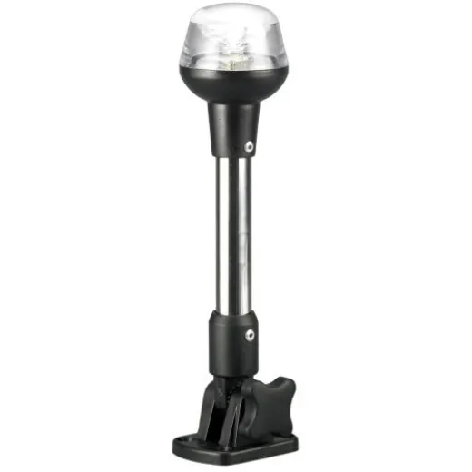 Allpa Led Navigations Stablaterne, 12v, 360°, Led 1x0,5w, Schwarzes Kunststoffgehäuse, Klare Linse