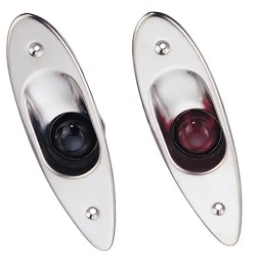Allpa Led Positionlaternen-Satz Für Back-/Steuerbord (Einbau) 12v, Niro Gehäuse, Rote/Grüne Linse