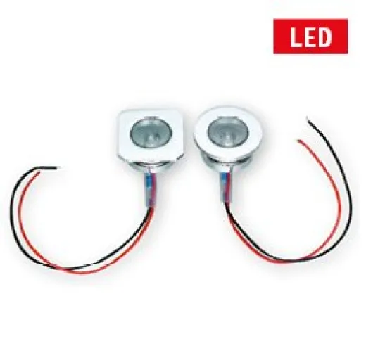 Allpa Led Orientierungsleuchte, Chrom, 12v/0,24w, Led 1x 5ø, 38x38mm