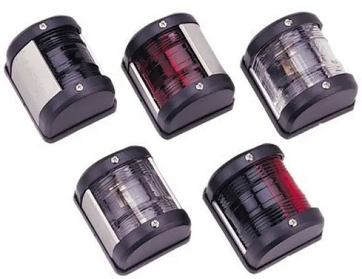 Allpa Led-Positionslaterne, 2-Farbe, 12v, Led 0,54w, 2x112,5°, 2nm, Weißes Gehäuse Mit Roter/Grüner Linse