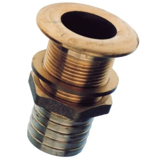 Allpa Messing Borddurchlass Mit Schlauchtülle, 2X57mm