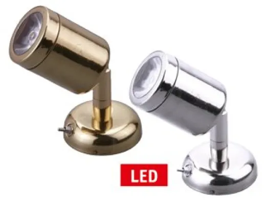 Allpa Led Wand-Leselampe (Mini), Messing, 8-30v/1,2w, Led 1x 1w, H=112mm