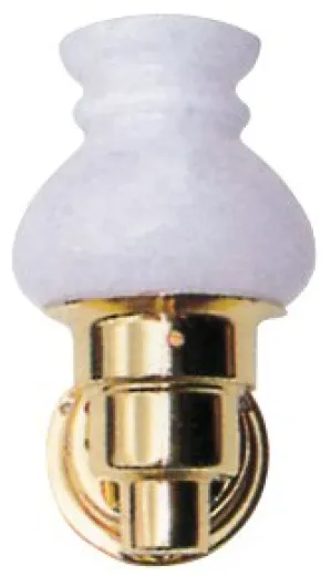 Allpa Kupfer Kabinenleuchte, Halogen, Wandmontage, 12v/10w, Basis Ø70mm, Glas Ø90mm, H=175mm