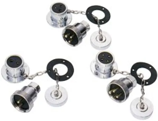 Allpa Messing-Verchromter Wasserdichter Stecker, 5a, 3-Anschlüsse, Komplett Mit Deckel