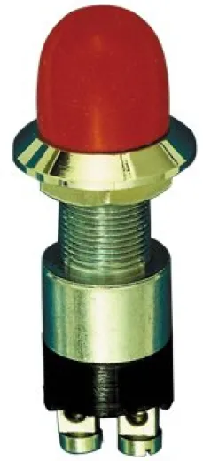 Allpa Messing-Verchromter Druck (Kontakt) Schalter, 30a, Schwarzer Druckknopf (Wasserdicht)