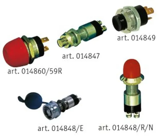 Allpa Messing-Verchromter Druck (Unterbrechungs) Schalter, 20a, Roter Druckknopf (Wasserdicht)