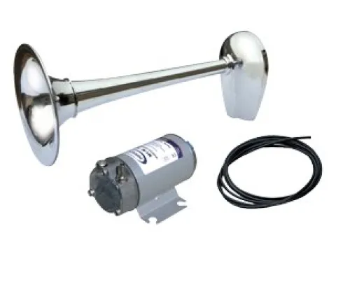 Allpa Messingverhromtes Signalhorn Mit Kompressor, Einklang, Ø200mm, 12v (123db(A)-630hz) + Zulassung
