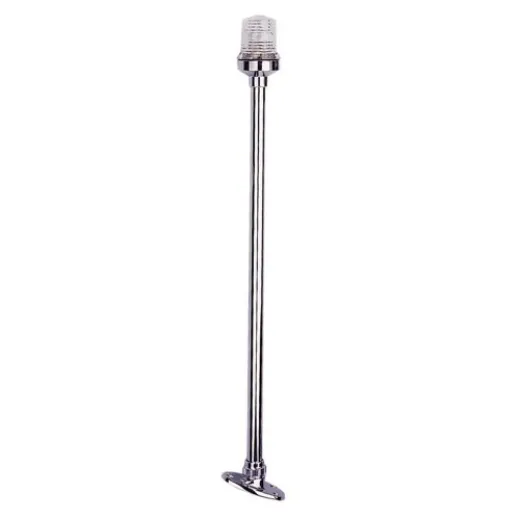 Allpa Navigations Stablaterne, Teleskopisch, 12v/8w, 360°, Niro Gehäuse, Klare Linse, H=610mm