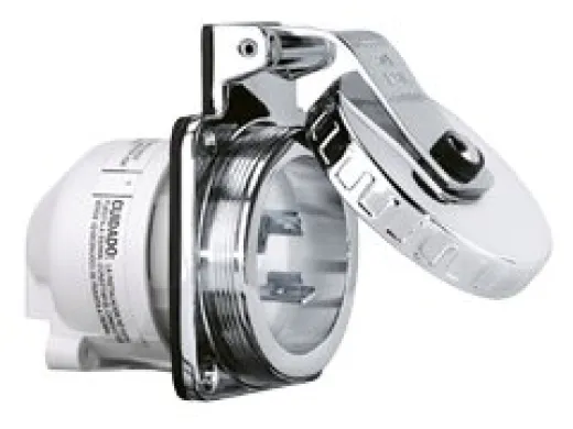 Allpa Nema-32a-Landanschlußstecker, Niro, 32a/230v, Mit Erdanschluß Und Deckel, Ip56