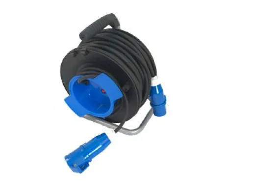 Allpa Neopren Kabeltrommel, 50m Cee Stecker Nach Cee Gegenstecker