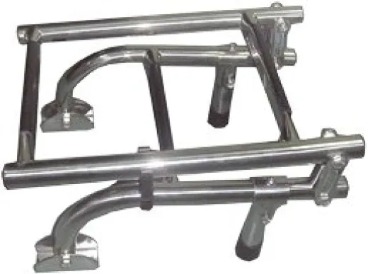 Allpa Niro Badeleiter, 2+2-Stufen Mit Kunststoff Beschichtet, Ausgeklappt 235x880mm, Rohr Ø22mm