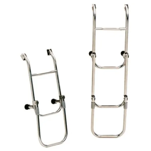 Allpa Niro Badeleiter, 3-Stufen, Mit Verstellbaren Distanzhaltern, Ausgeklappt 260x700mm, Rohr Ø20mm