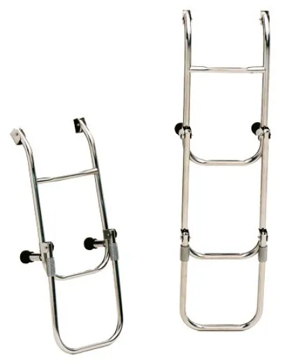 Allpa Niro Badeleiter, 4-Stufen, Mit Verstellbaren Distanzhaltern, Ausgeklappt 260x1030mm, Rohr Ø20mm