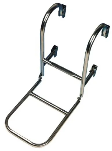 Allpa Niro Badeleiter, 4-Stufen, Zur Festmontage Auf Deck, Abm. Ausgeklappt 260x1010mm, Rohr Ø20mm