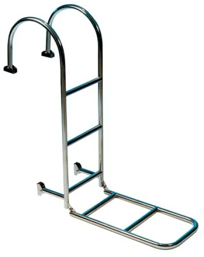 Allpa Niro Badeleiter, 6-Stufen, Zur Festmontage Auf Deck, Abm. Ausgeklappt 300x1620mm, Rohr Ø25mm