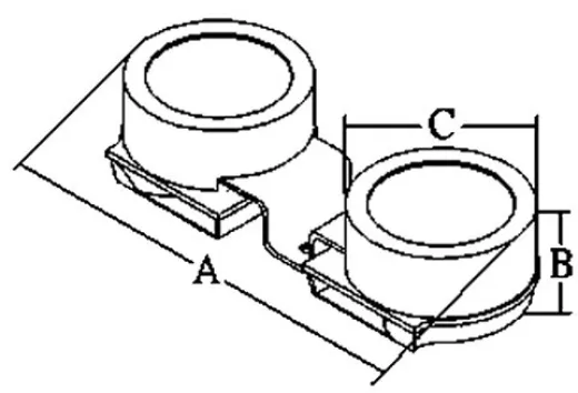 Allpa Niro Elektromagnetischer Mini-Signalhornsatz, Zweiklang, 2xø82mm, 12v