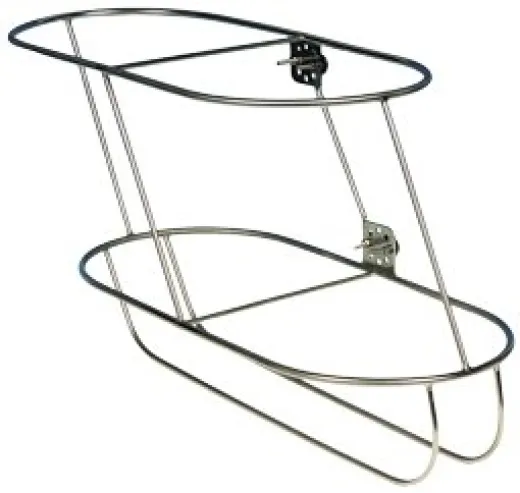 Allpa Niro Fenderkorb, Schräges Modell Für 2 Fender (Links), A=650mm, B=330mm (Comet 4) (Ø25mm Befestigungsbügel)