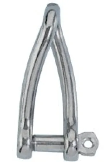 Allpa Niro Schäkel (Gedrehte Form), A=Ø8mm, B=53mm, C=17mm (Bruchlast 2100kg)