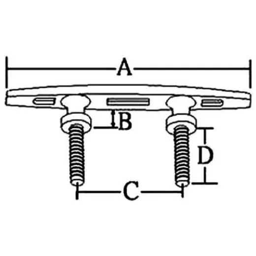 Allpa Niro Klamp, Bolzenmontage, A=254mm, B=31mm, C=105mm, D=62mm