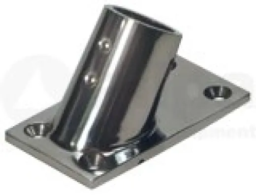 Allpa Niro Relingsfuß 60°, Ø25,4mm Mit Geraden Ecken 81x48mm