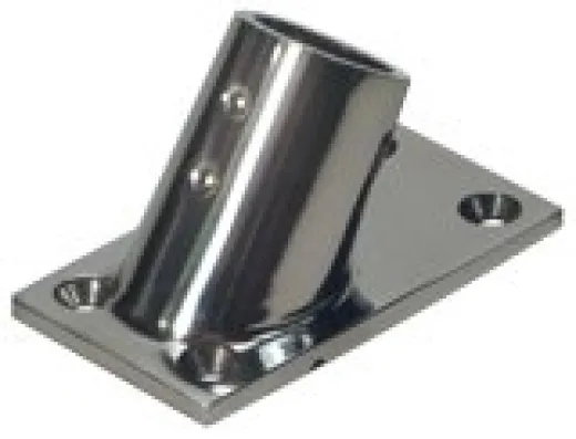 Allpa Niro Relingsfuß 60°, Ø25,4mm Mit Geraden Ecken 81x48mm