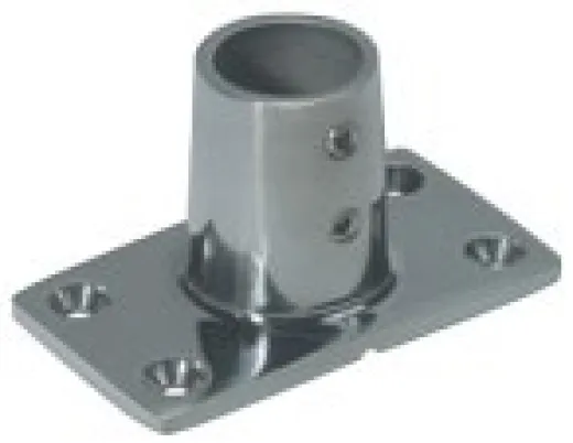 Allpa Niro Relingsfuß 90°, Ø25,4mm Mit Geraden Ecken 81x48mm