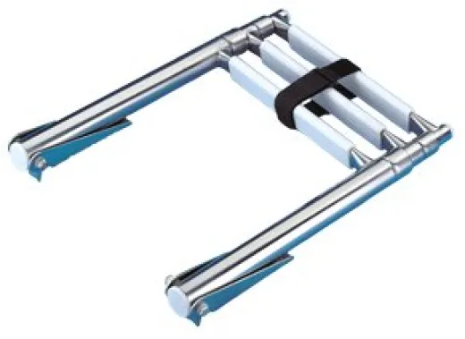 Allpa Niro Teleskopische Badeleiter Für Montage Auf Der Badeplattform, 3-Stufen, Max. Rohr Ø32mm