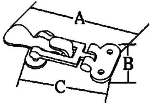 Allpa Niro Tür-/Backskistenverschluß, L=100mm