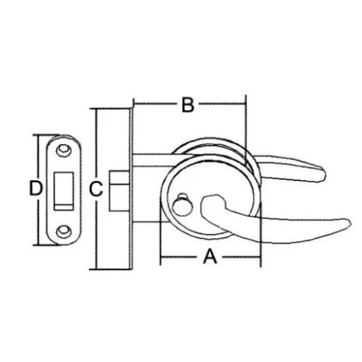 Allpa Niro Türbeschlag Mit Magnetischem Mechanismus, Materialstärke 28,5-35mm