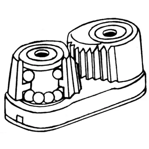 Allpa Nylon Kugelgelagerte Schotklemme Ohne Leitöse Für Tau Ø5-14mm, Lochabstand 37mm
