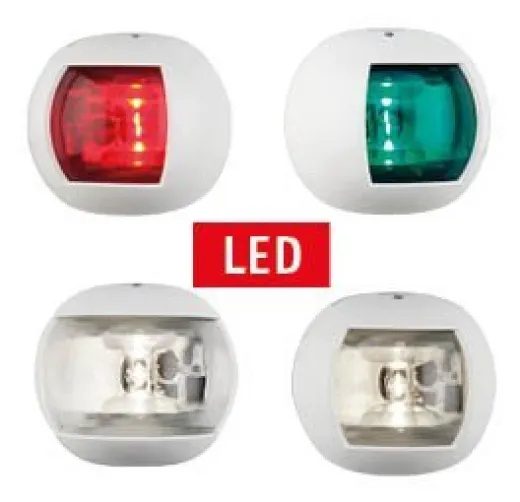 Allpa Positionslaterne Grün, Steuerbord, Led 12-24v, Weißes Kunststoffgehäuse