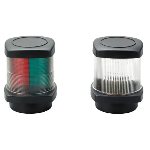 Allpa Positionslaterne, Ankerlicht, 12v/10w, 360°, 1nm, Schwarzes Gehäuse Mit Klarer Linse