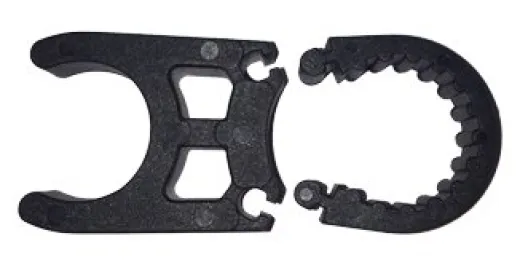 Allpa Einzelne Kunststoffklemme, Schwarz, Für Badeleiter Ø25mm (1)