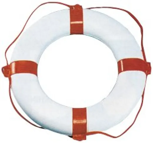 Allpa Rettungsring, 550x300mm, Weiß Mit Roten Streifen
