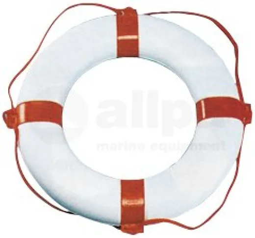 Allpa Rettungsring, 550x300mm, Weiß Mit Roten Streifen