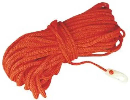 Allpa Rettungsschwimmleine Aus Polypropylen Mit Kunststoff-Schnapphaken, Ø8mm, L=30m, Orange