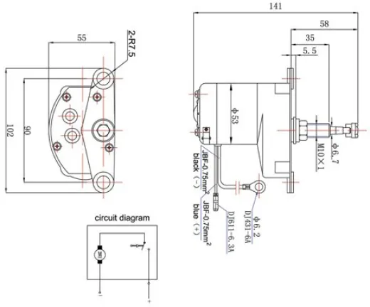 Allpa Scheibenwischer Motor Modell Alpha (Zd1132), 1-Speed, 12v/6w, 90° Wischwinkel