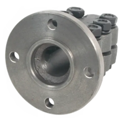 Allpa Stählerner Klemmflansch Mit Zentrierrand, Ø25mm-Welle, Zentrierrand Ø63,5mm, Lochkreis Ø82,5mm