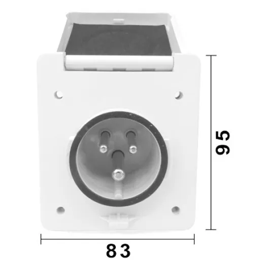 Allpa Landanschlußstecker Mit Kunststoffgehäuse, Ip56, 16a