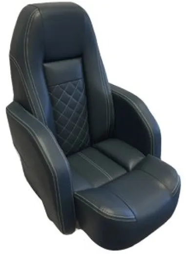 Allpa Steuerstuhl Modell Race Pro Flip-Up, Anthrazit Mit Weißen Kontrastnähten